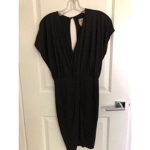 Black Low Cut Dress w/  Open Back